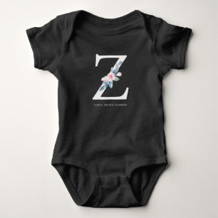 BLUSTER BLUE FLORAL ALPHABETS NAME LETTER J BABY STRAMPLER