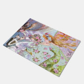 "Blustering März" Märchenkunst von M. T. Ross Fußmatte (Schrägansicht)