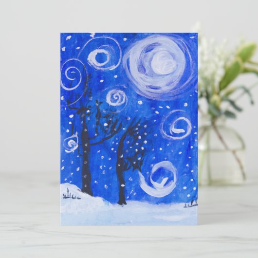 Blustery Blizzard Feiertagskarte (Stehend Vorderseite)