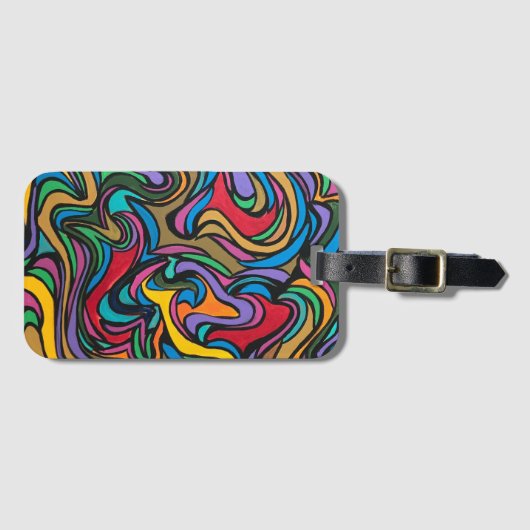 Blustery Day-Psychedelic Abstrakt Art Gepäckanhänger (Vorderseite (Horizontal))