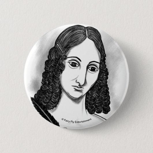 Blut auf dem Mond| Mary Shelley Artwork Button (Vorderseite)