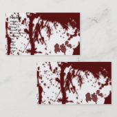 BLUT BEFLECKTE VISITENKARTE (Vorne/Hinten)