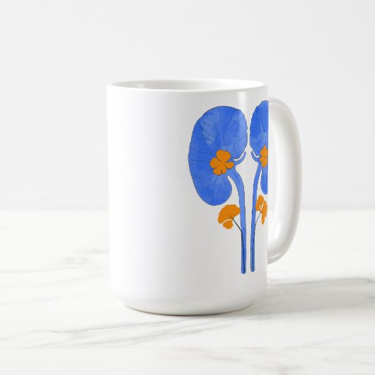 Blut blühende Nieren Kaffeetasse (VorderseiteRechts)