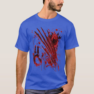 Blut Blutig Spritzer Halloween Blut Befleckt lusti T-Shirt