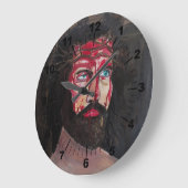 Blut-Christi-Gemälde von Alfred Fox Große Wanduhr (Winkel)