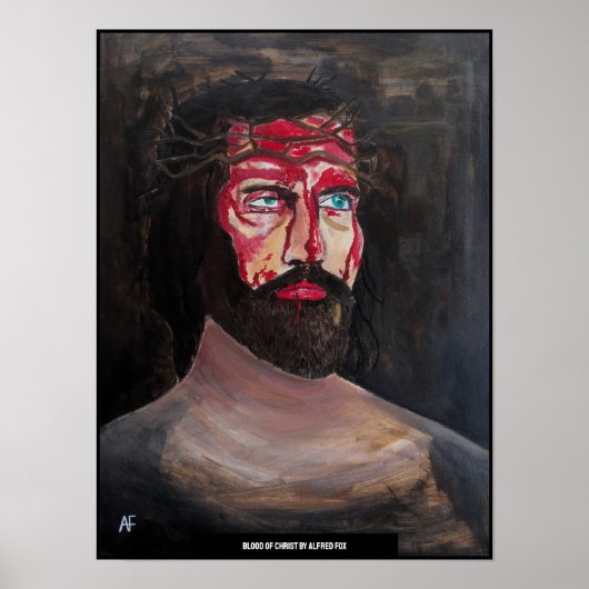 Blut-Christi-Gemälde von Alfred Fox Poster (Vorne)