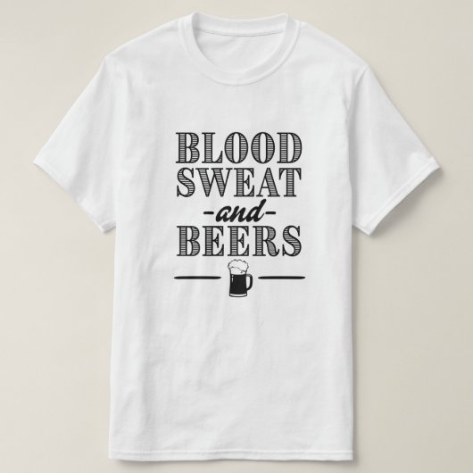 Blut das Shirt der geschwitzt und der Biere (Design vorne)