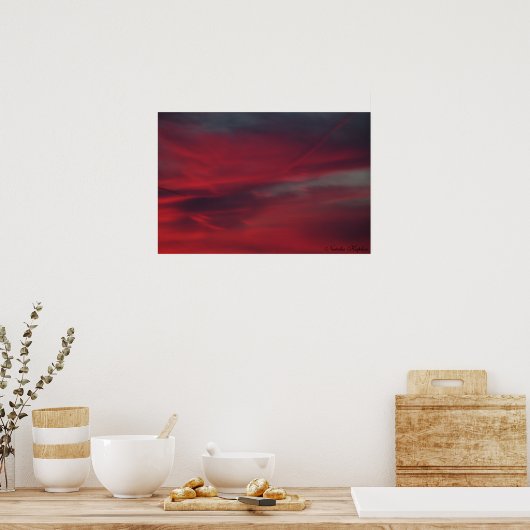 Blut entblößte Himmel Poster (Küche)