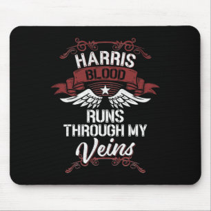 Blut fließt durch meine Venen - Nachname Familie Mousepad