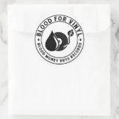 Blut für Vinyl größere runde Aufkleber (Tasche)