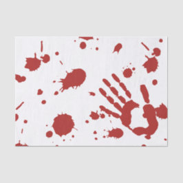 Blut gesockt blutige Hand Print Halloween Seidenpapier
