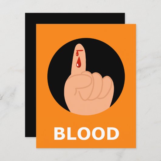 BLUT Halloween Flashcard (Vorne/Hinten)