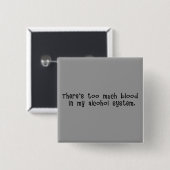 Blut im Alkohol-Systems-Knopf Button (Vorne & Hinten)