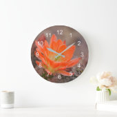 Blut in Orange Große Wanduhr (Zuhause)