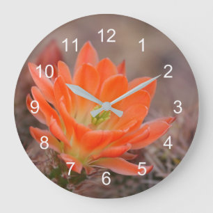 Blut in Orange Große Wanduhr