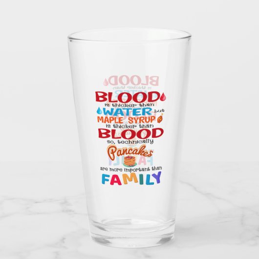 Blut ist dicker als Wasser, aber Ahornsirup ist Glas (Rückseite)