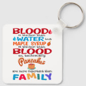 Blut ist dicker als Wasser, aber Ahornsirup ist Schlüsselanhänger (Rückseite)