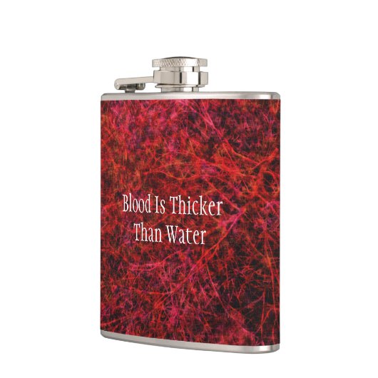 Blut ist dicker als Wasserflasche Flachmann (Links)