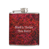 Blut ist dicker als Wasserflasche Flachmann (Vorderseite)