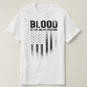 Blut ist die Farbe og Freiheit Veteranen Tagesblut T-Shirt