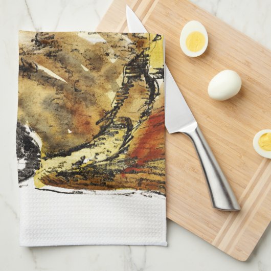 Blut-Jagdhunde Geschirrtuch (Viertel Falte)