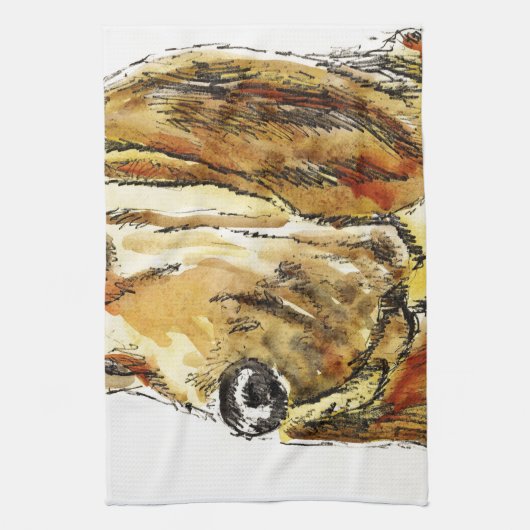 Blut-Jagdhunde Geschirrtuch (Vertikal)