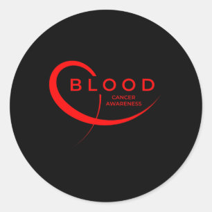 Blut-Krebs-Bewusstsein Red Ribbon 3 Runder Aufkleber