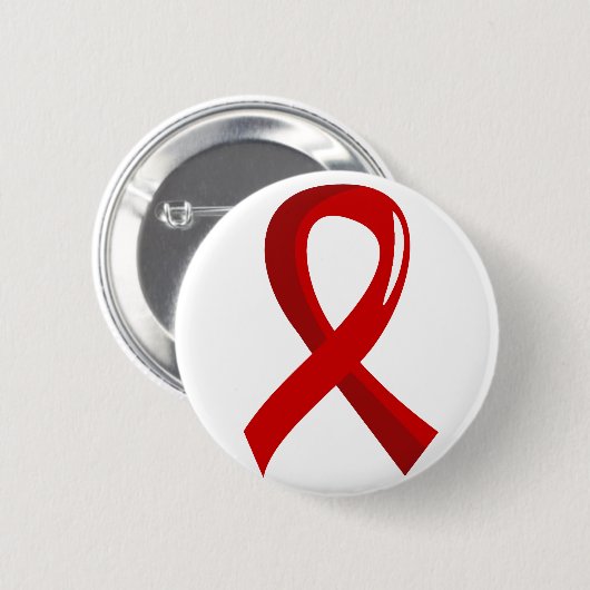 Blut-Krebs-rotes Band 3 Button (Vorne & Hinten)