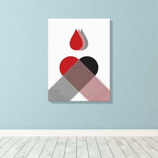 Blut Leinwanddruck (Insitu (Holzboden))