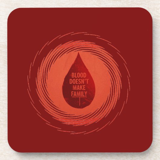 Blut macht keine Familie Getränkeuntersetzer (Vorderseite)