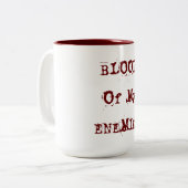 Blut meiner Feind-Tasse Zweifarbige Tasse (Vorderseite Links)