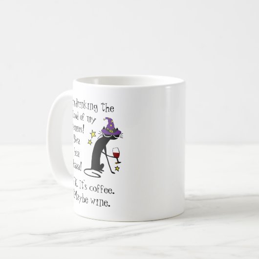 Blut meiner Feinde, JK Wein, schwarze Katze Kaffeetasse (Vorderseite Links)