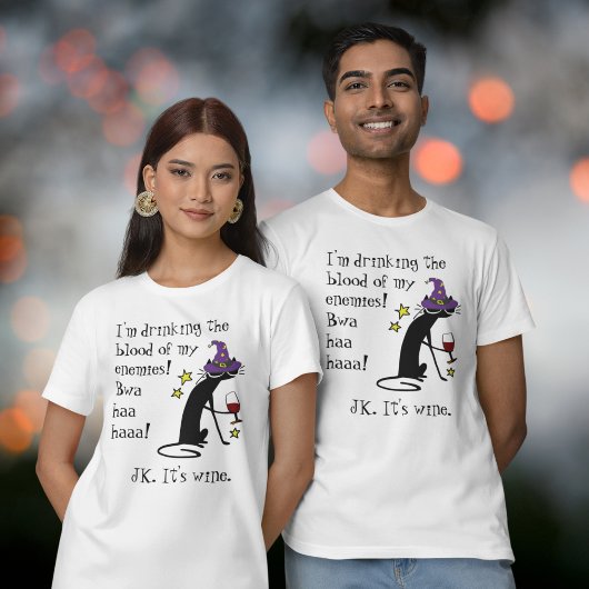 Blut meiner Feinde, JK Wein, schwarze Katze T-Shirt