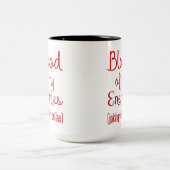 Blut meiner Feinde Sarcastic Kaffee Lover Geschenk Zweifarbige Tasse (Mittel)