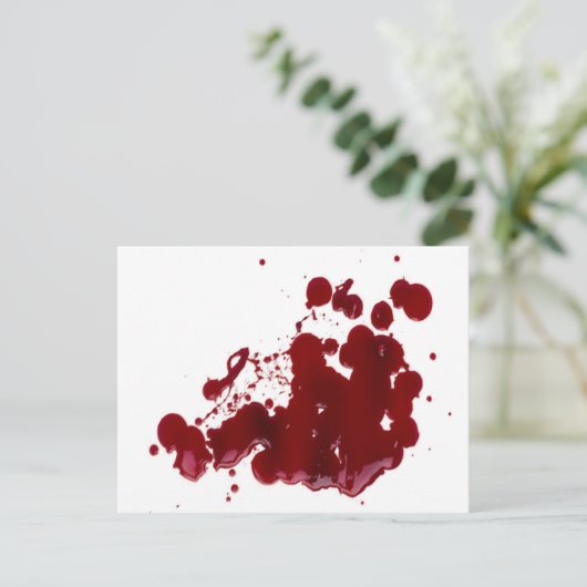 Blut Postkarte (Stehend Vorderseite)