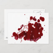 Blut Postkarte (Vorne/Hinten)
