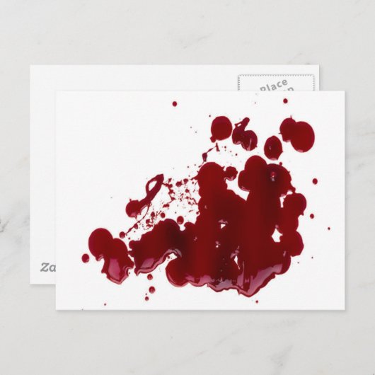 Blut Postkarte (Vorne/Hinten)