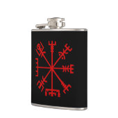 Blut Red Vegvísir (Viking Compass) Flachmann (Links)