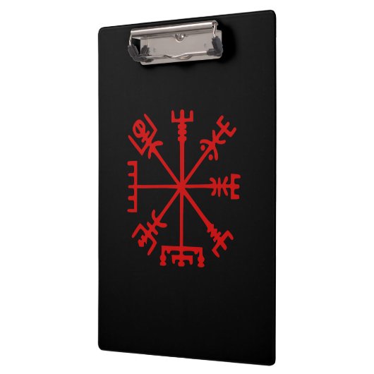 Blut Red Vegvísir (Viking Compass) Klemmbrett (Links)