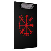 Blut Red Vegvísir (Viking Compass) Klemmbrett (Rechts)