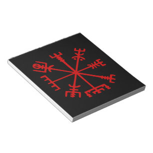 Blut Red Vegvísir (Viking Compass) Notizblock