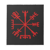 Blut Red Vegvísir (Viking Compass) Notizblock (Vorderseite)