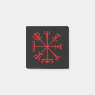 Blut Red Vegvísir (Viking Compass) Post-it Klebezettel