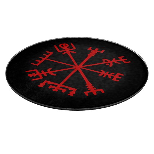 Blut Red Vegvísir (Viking Compass) Schneidebrett (Ecke)
