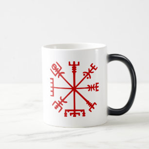 Blut Red Vegvísir (Viking Compass) Verwandlungstasse