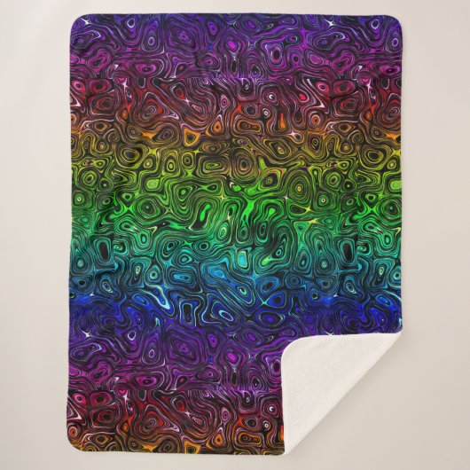 Blut-Regenbogen-Feuerstein 3 Sherpadecke (Vorderseite)