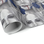 Blut-Rosenvampire-Kunst-Verpackungs-Papier Geschenkpapier (Rolleneckpunkt)