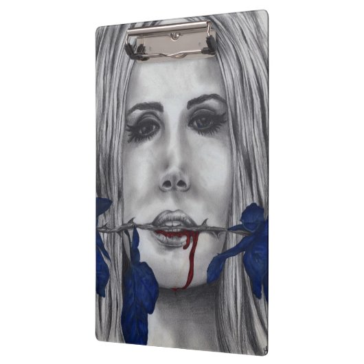 Blut-Rosenvampire-ursprüngliches Kunst-Klemmbrett Klemmbrett (Links)