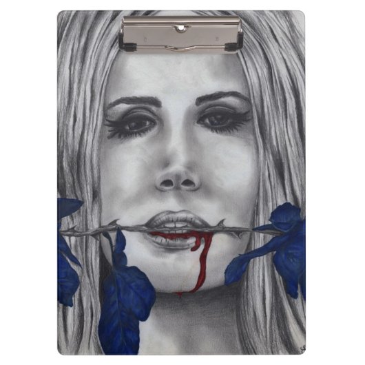 Blut-Rosenvampire-ursprüngliches Kunst-Klemmbrett Klemmbrett (Vorderseite)