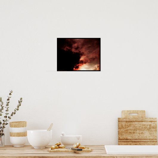 Blut rot poster (Küche)